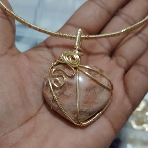 Peach Moonstone Necklace